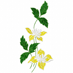 Flowers And Tree Embroidery Design 1
